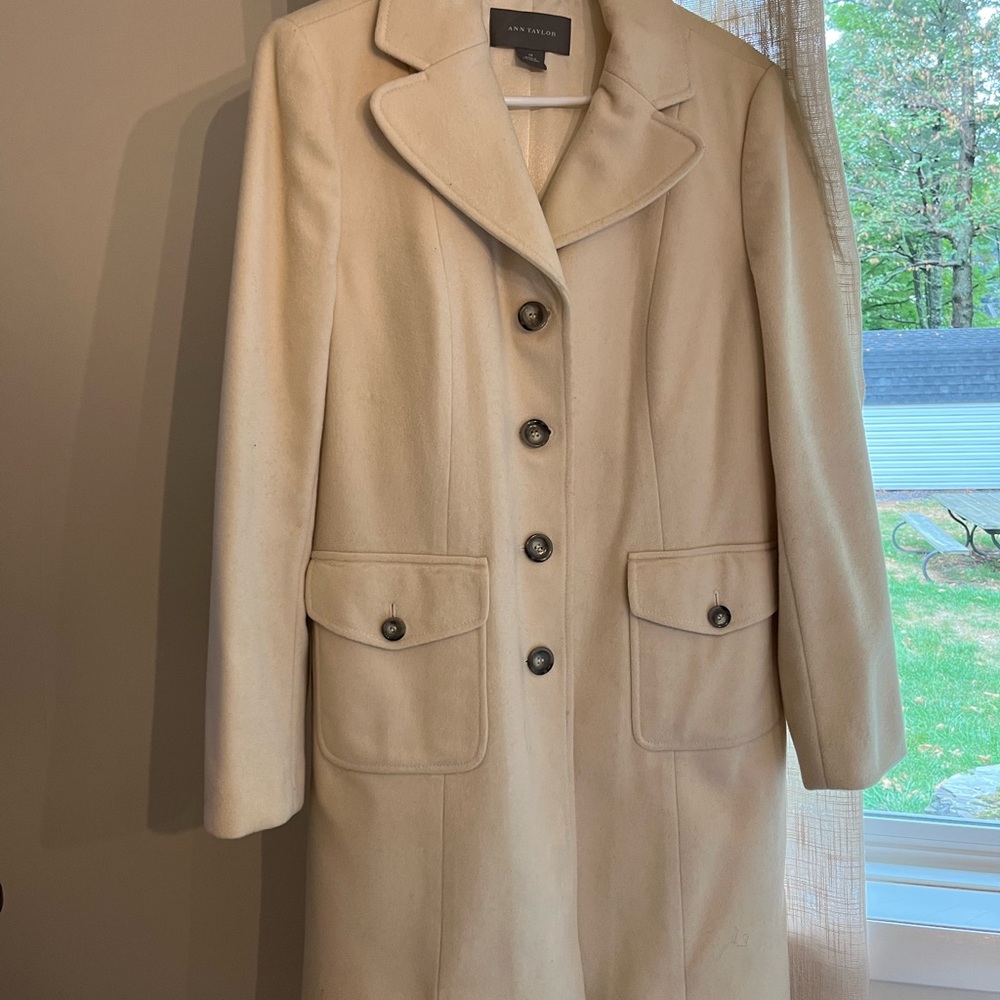 Ann Taylor winter white wool coat
